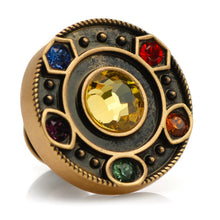 Load image into Gallery viewer, Marvel Avengers  Infinity Stones Antique Gold Lapel Pin
