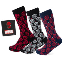 Load image into Gallery viewer, Marvel Spider-Man Dot 3 Pack Socks and Lapel Pin Gift Set

