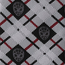 Load image into Gallery viewer, Marvel Spider-Man Plaid Black Men's Tie
