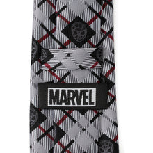 Load image into Gallery viewer, Marvel Spider-Man Plaid Black Men's Tie
