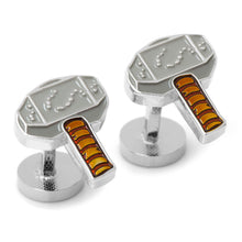 Load image into Gallery viewer, Marvel Thor Hammer Mjolnir Cufflinks
