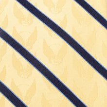 Load image into Gallery viewer, Marvel X-Men Wolverine Yellow and Navy Stripe Silk Men's Tie

