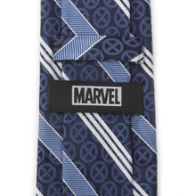 Load image into Gallery viewer, Marvel X-Men Symbol Navy Stripe Men's Tie
