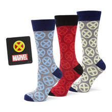Load image into Gallery viewer, Marvel X-Men Socks 3 Pack with Lapel Pin Gift Set
