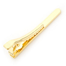 Load image into Gallery viewer, Gold Etched Lines Tie Clip

