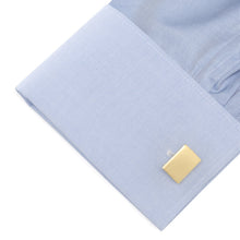 Load image into Gallery viewer, Stainless Steel Gold Plated Block Engravable Cufflinks
