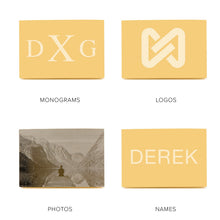Load image into Gallery viewer, Stainless Steel Gold Plated Block Engravable Cufflinks
