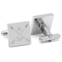 Load image into Gallery viewer, Crossed Arrows Engravable Cufflinks
