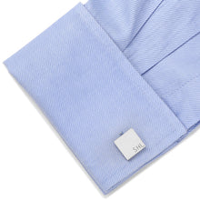 Load image into Gallery viewer, Typewriter Wedding Day Engravable Square Cufflinks
