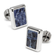 Load image into Gallery viewer, Silver and Sodalite JFK Presidential 5-Stud Set
