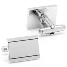 Load image into Gallery viewer, Stainless Steel Engravable Etched Frame Cufflinks
