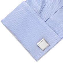 Load image into Gallery viewer, Stainless Steel Beveled Edge Engravable Square Cufflinks
