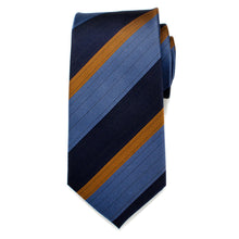 Load image into Gallery viewer, The Andrew Tie (Blue Orange Stripe Men's Tie)
