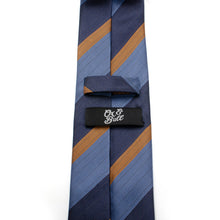 Load image into Gallery viewer, The Andrew Tie (Blue Orange Stripe Men's Tie)
