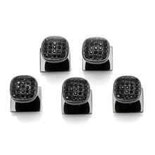 Load image into Gallery viewer, Black Stainless Steel Black Pave Crystal 5-Studs
