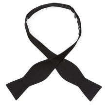 Load image into Gallery viewer, Black Self Tie Bow Tie
