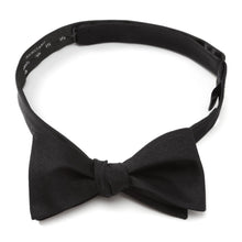 Load image into Gallery viewer, Black Self Tie Bow Tie
