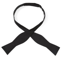 Load image into Gallery viewer, Black Formal Pinstripe Silk Bow Tie
