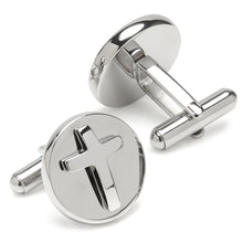 Load image into Gallery viewer, Cross Stainless Steel Cufflinks and Tie Clip Gift Set
