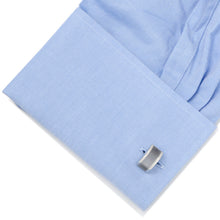Load image into Gallery viewer, Gray Cat's Eye Bridged Cufflinks
