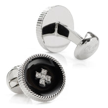Load image into Gallery viewer, Crystal Button Rope Cufflinks
