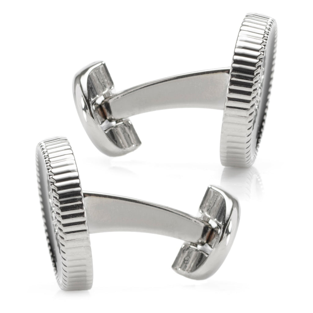 Crystal Button Rope Cufflinks