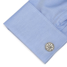 Load image into Gallery viewer, Antique Compass Stainless Steel Cufflinks
