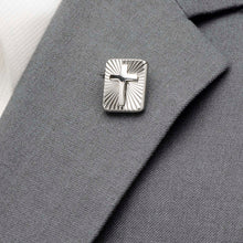 Load image into Gallery viewer, Stainless Steel Radiant Cross Lapel Pin
