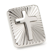 Load image into Gallery viewer, Stainless Steel Radiant Cross Lapel Pin
