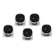 Load image into Gallery viewer, Stainless Steel with Black Pave Crystal 5-Studs

