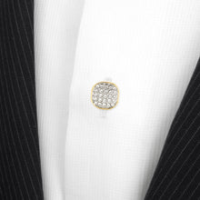 Load image into Gallery viewer, Stainless Steel Gold Plated White Pave Crystal  5-Studs

