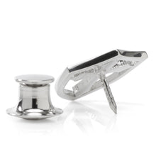 Load image into Gallery viewer, Stainless Steel Cross Shield Lapel Pin
