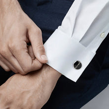 Load image into Gallery viewer, Best Dad Black Stainless Steel Cufflinks
