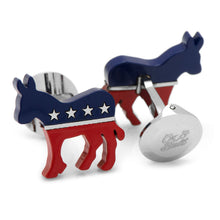 Load image into Gallery viewer, Stainless Steel Democratic Donkey Cufflinks
