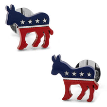 Load image into Gallery viewer, Stainless Steel Democratic Donkey Cufflinks
