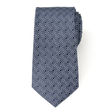Load image into Gallery viewer, Navy Patterned Men's Tie
