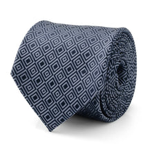 Load image into Gallery viewer, Navy Patterned Men's Tie
