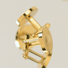 Load image into Gallery viewer, Gold Dove Radial Cufflinks
