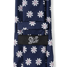 Load image into Gallery viewer, Daisy Navy Blue Men's Tie
