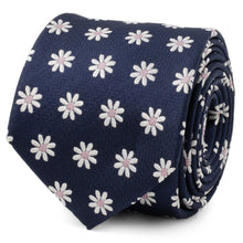 Load image into Gallery viewer, Daisy Navy Blue Men's Tie
