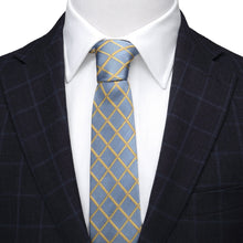 Load image into Gallery viewer, The Edward Tie (Gold Check Men's Tie)
