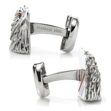 Load image into Gallery viewer, Stainless Steel Eagle Head Cufflinks
