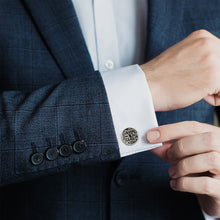 Load image into Gallery viewer, Antique Filigree Round Cufflinks
