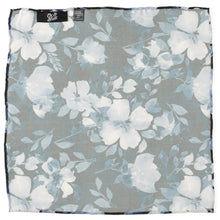 Load image into Gallery viewer, Painted Floral Blue Necktie and Pocket Square Gift Set
