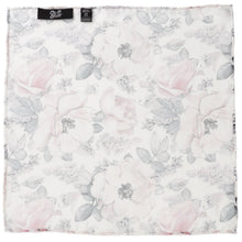 Load image into Gallery viewer, Painted Floral Gray Pocket Square

