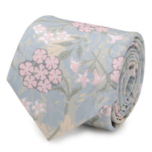 Load image into Gallery viewer, Light Blue Floral Men's Tie
