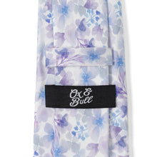 Load image into Gallery viewer, Watercolor Lavender Mix Print Silk Men's Tie
