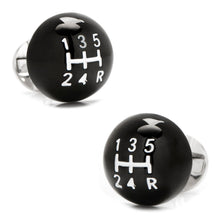 Load image into Gallery viewer, 3D Black Gear Shifter Cufflinks
