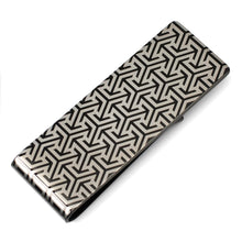 Load image into Gallery viewer, Geometric Stainless Steel Gunmetal Engraved Money Clip
