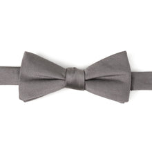 Load image into Gallery viewer, Gray Silk Bow Pre-Tie
